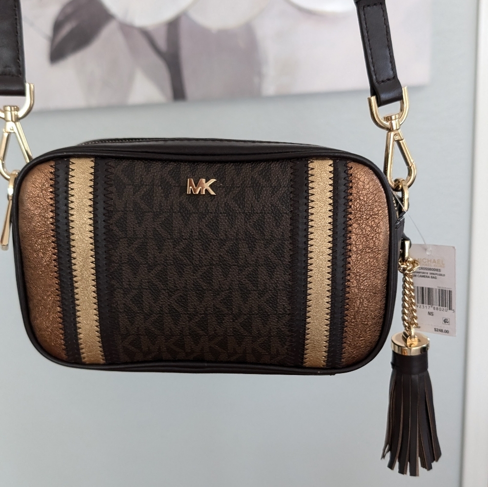 Michael Michael Kors Signature Tri Color Crossbody Camera Bag Nwt ❤ - Picture 3 of 9